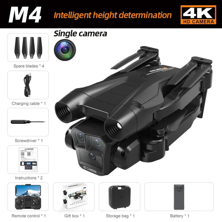 The Best Gift for Young Explorers – M4 RC Drone with 8K Triple HD Camera and FPV